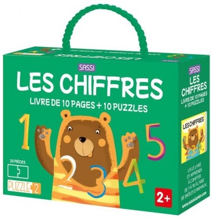 Coffret livre et puzzle les chiffres - Sassi